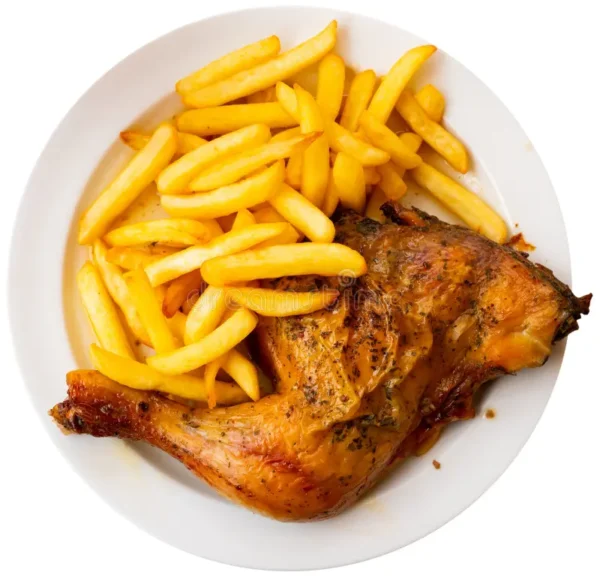 Muslo de Pollo ¼ Cuarto con Patatas